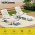 Gardeon HDPE sun loungers with wheels set of 2 white - image 4