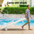 Gardeon HDPE sun loungers with wheels set of 2 white - image 7