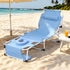 Gardeon 5-position folding sun lounger blue