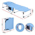 Gardeon 5-position folding sun lounger blue - image 2