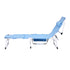 Gardeon 5-position folding sun lounger blue - image 3