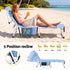Gardeon 5-position folding sun lounger blue - image 5