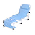 Gardeon 5-position folding sun lounger blue - image 9