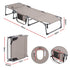 Gardeon 5-position folding sun lounger khaki - image 2
