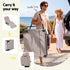 Gardeon 5-position folding sun lounger khaki - image 7