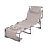 Gardeon 5-position folding sun lounger khaki - image 9