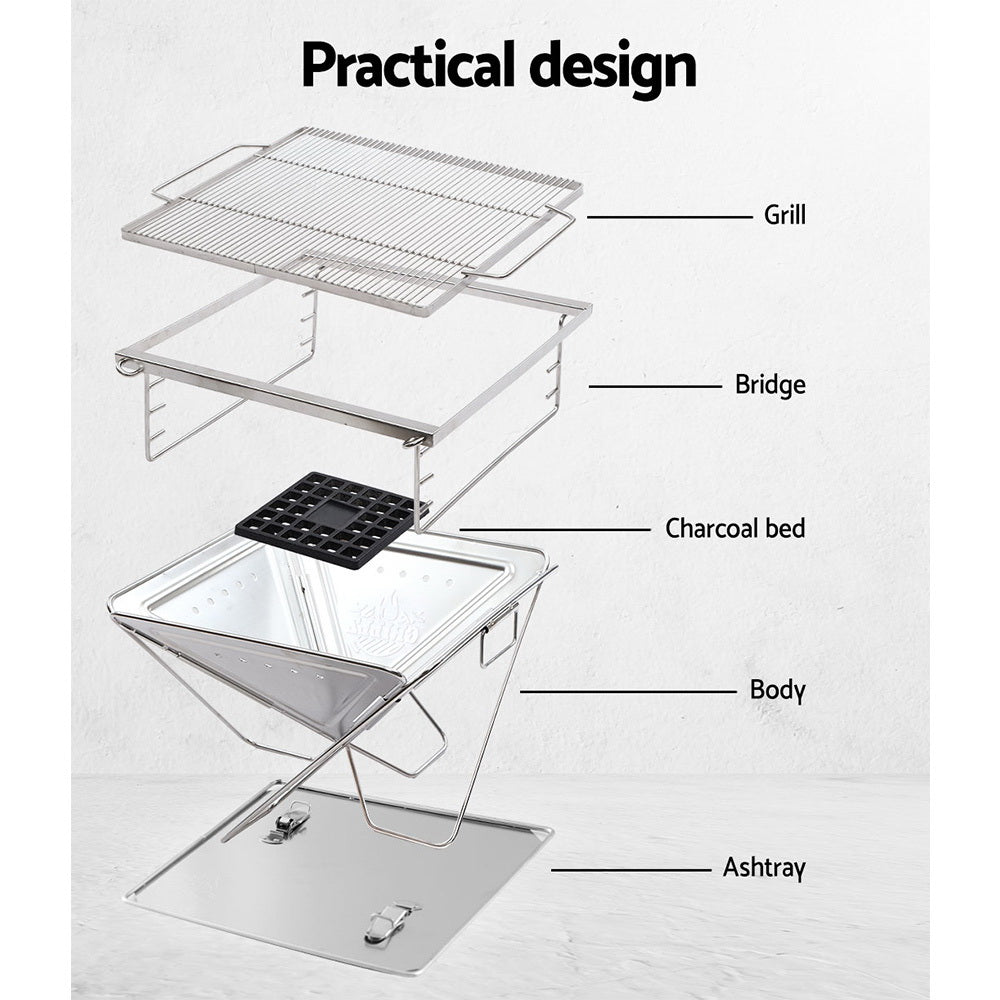 Grillz portable fire pit BBQ grill with carry bag - image 4