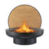 Grillz Fire Pit Table with Lid Deep Fire Bowl Wood Burning BBQ Grill for Backyard Camping Patio Picnic