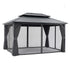 Instahut 3x4.25m Gazebo Hardtop Steel Roof Outdoor Pavilion