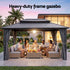 Instahut 3x4.25m Gazebo Hardtop Steel Roof Outdoor Pavilion