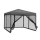 Instahut Gazebo Pop Up Marquee 3x3m Wedding Party Outdoor Camping Tent Canopy Shade Mesh Wall Grey | Outdoorium