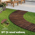 Gardeon 8FT Wooden Garden Pathway Roll-Out Curved Walkway Outdoor Backyard Charcoal Brown