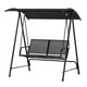 Gardeon Outdoor Swing Chair Garden Bench Furniture Canopy 2 Seater Black | Furniture > Outdoor