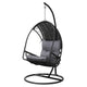 Gardeon Outdoor Egg Swing Chair Wicker Furniture Pod Stand Armrest Black | Outdoorium