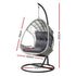 Gardeon Outdoor Egg Swing Chair Wicker Furniture Pod Stand Armrest Light Grey