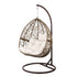 Gardeon Outdoor Egg Swing Chair Wicker Rattan Furniture Pod Stand Cushion Latte