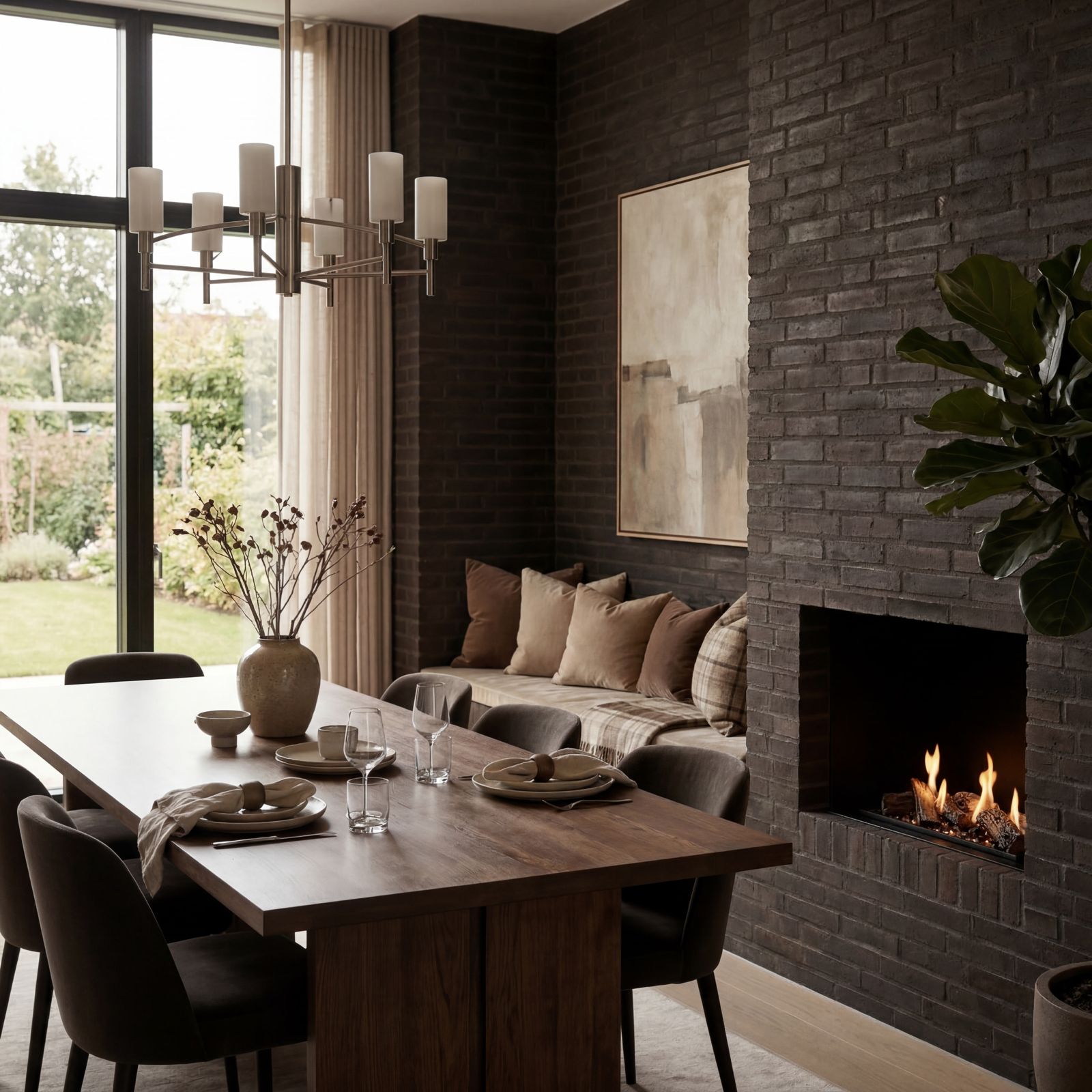 Decoflame BEV LogicWood Fireplace - Smart Control & 20.5 to 80 Hour Long Burn Times
