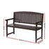 Gardeon Outdoor Garden Bench Wooden 2 Seater Lounge Chair Patio Furniture Brown