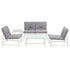 Gardeon 5-Piece Outdoor Sofa Set with Cushions – White & Grey – view 3