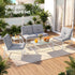Gardeon 5-Piece Outdoor Sofa Set with Cushions – White & Grey – view 4