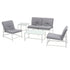 Gardeon 5-Piece Outdoor Sofa Set with Cushions – White & Grey – view 8