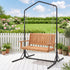 Gardeon 2-Seater Wooden Outdoor Swing Chair with Stand – Teak