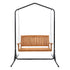 Gardeon 2-Seater Wooden Outdoor Swing Chair with Stand – Teak – view 3