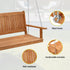 Gardeon 2-Seater Wooden Outdoor Swing Chair with Stand – Teak – view 5