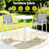 Gardeon 3PC Outdoor Bar Set Stools Dining Chairs Table Patio Furniture Bistro Set Steel White