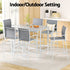 Gardeon 7PCS Outdoor Bar Set Stools Dining Chairs Table Patio Steel Bistro Set White