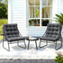 Gardeon 3-Piece Outdoor Bistro Set – Black & Grey