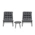 Gardeon 3-Piece Outdoor Bistro Set – Black & Grey – view 3