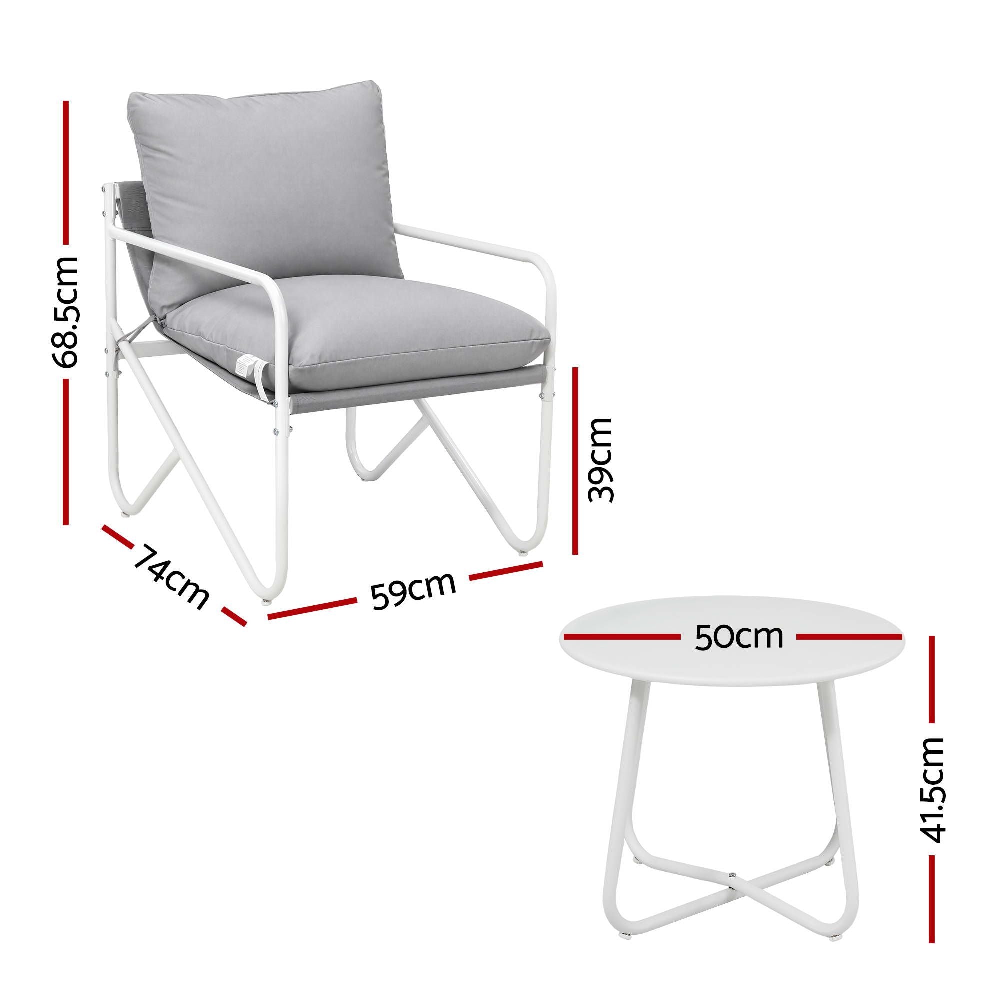Gardeon outdoor bistro armchair and cushion