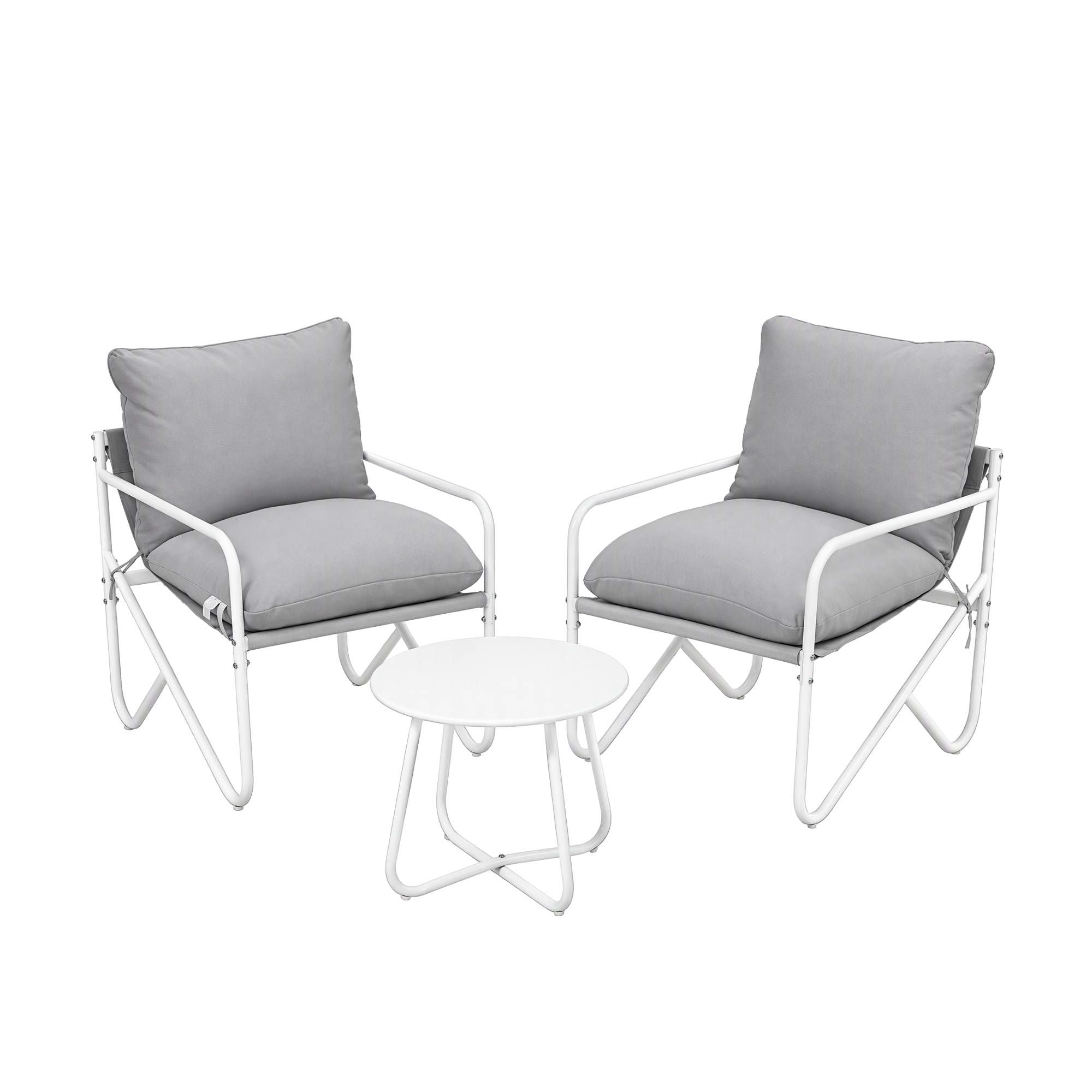 Gardeon round steel outdoor coffee table
