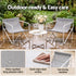 Gardeon grey outdoor bistro set cushion detail