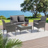 Gardeon 4-Piece Rattan Outdoor Sofa Set – Grey