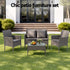 Gardeon 4-Piece Rattan Outdoor Sofa Set – Grey – view 4