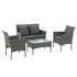 Gardeon 4-Piece Rattan Outdoor Sofa Set – Grey – view 8