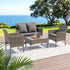 Gardeon 4-Piece Rattan Outdoor Sofa Set – Mixed Grey