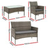 Gardeon 4-Piece Rattan Outdoor Sofa Set – Mixed Grey – view 2
