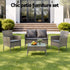 Gardeon 4-Piece Rattan Outdoor Sofa Set – Mixed Grey – view 4