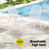 Gardeon 4PC Outdoor Dining Chairs PP Lounge Chair Patio Garden Furniture White
