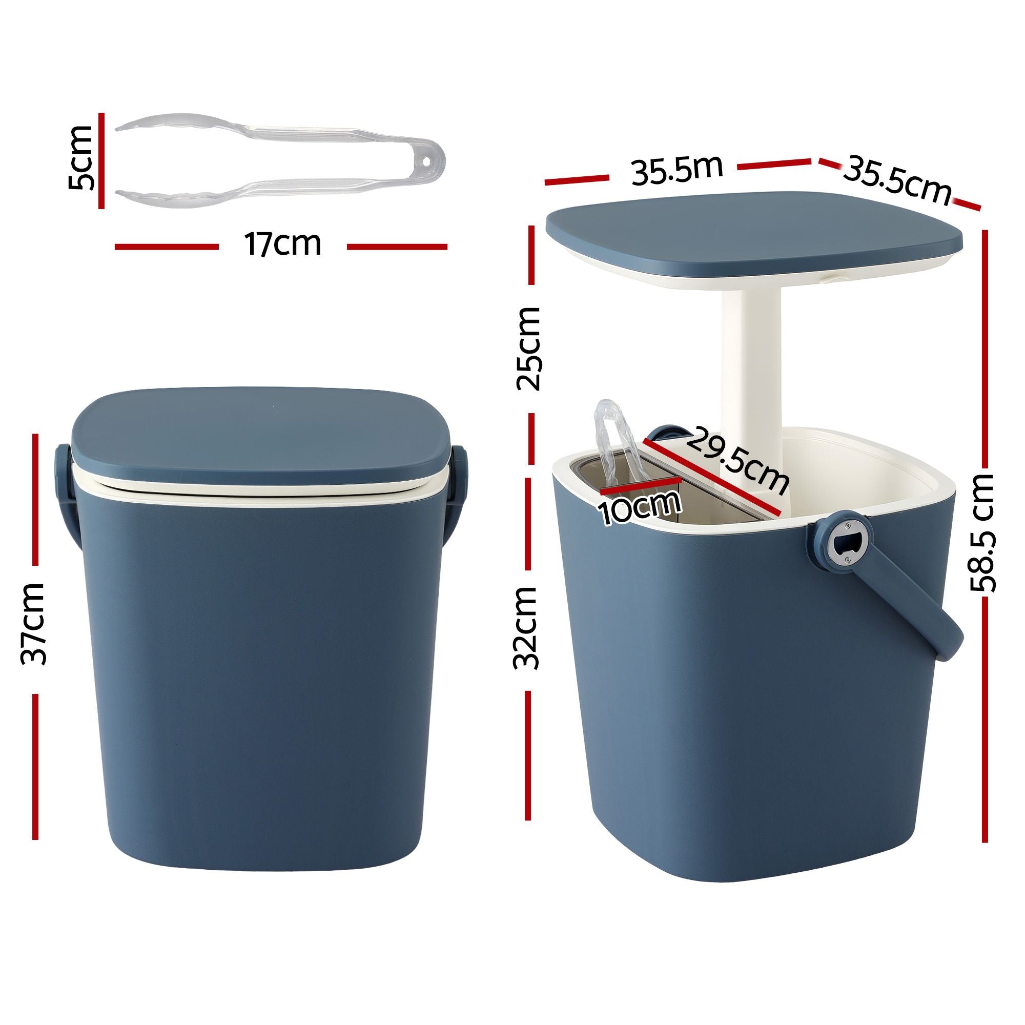 Gardeon 15L 2-in-1 cooler bar table blue - image 2