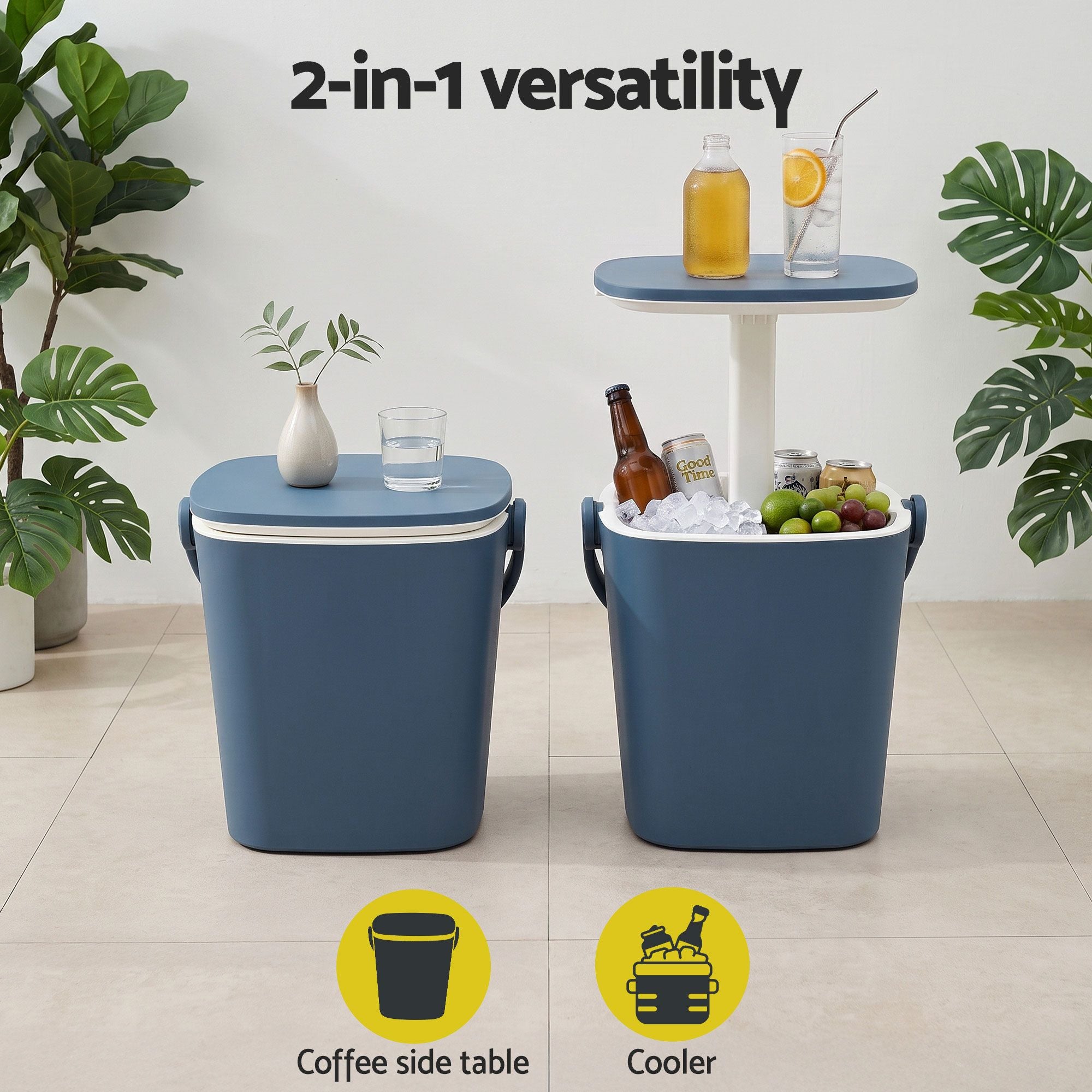 Gardeon 15L 2-in-1 cooler bar table blue - image 5