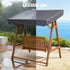 Swing Chair Wooden Garden Bench Canopy 2 Seater Outdoor Furniture