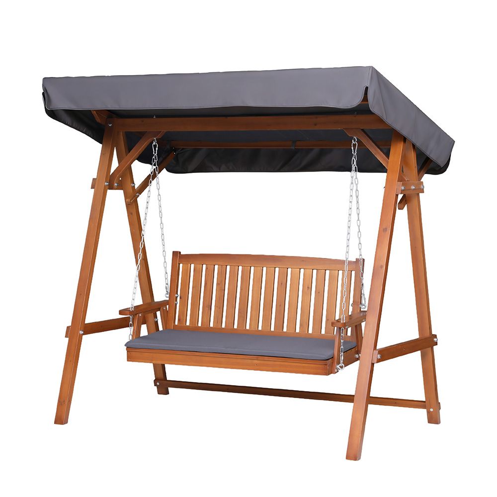 3 Seater Gardeon Outdoor Swing Wooden Chair Green