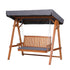 3 Seater Gardeon Outdoor Swing Wooden Chair Green