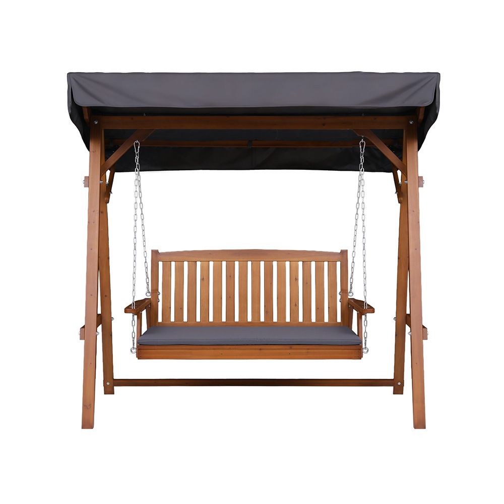 3 Seater Gardeon Outdoor Swing Wooden Chair Green