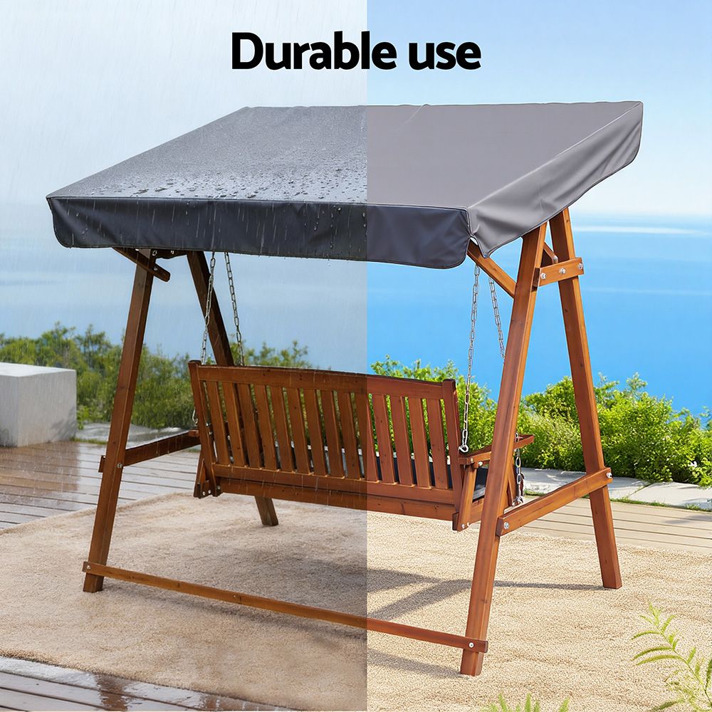 3 Seater Gardeon Outdoor Swing Wooden Chair Green