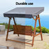 3 Seater Gardeon Outdoor Swing Wooden Chair Green